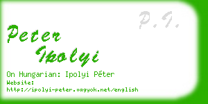 peter ipolyi business card